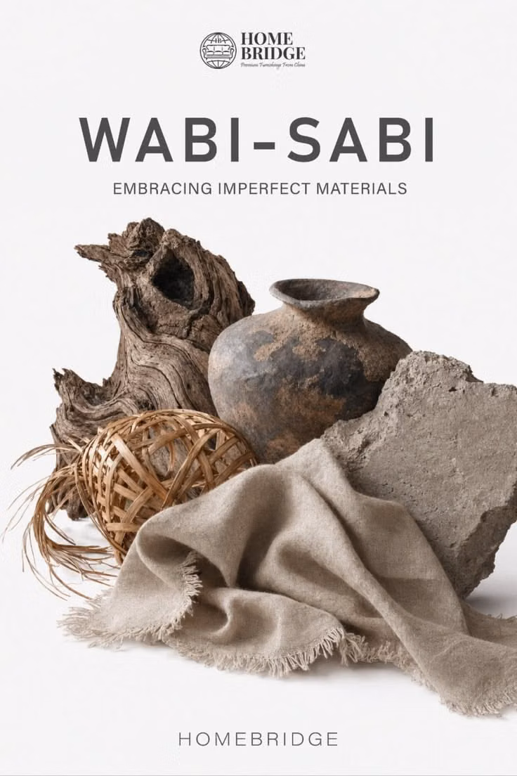 Wabi-Sabi aesthetic - When brought together, their complementary organic textures weave a rich, emotional atmosphere that fills the room slowly and deeply, growing more beautiful with every passing year.