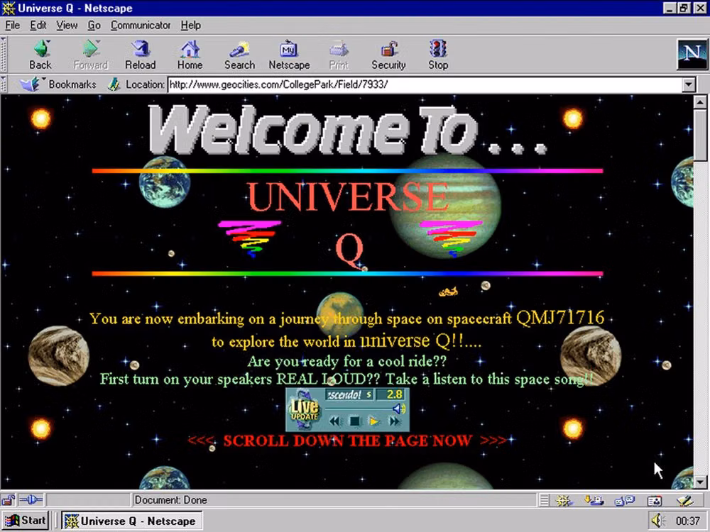 Web 1.0 / Webcore aesthetic -