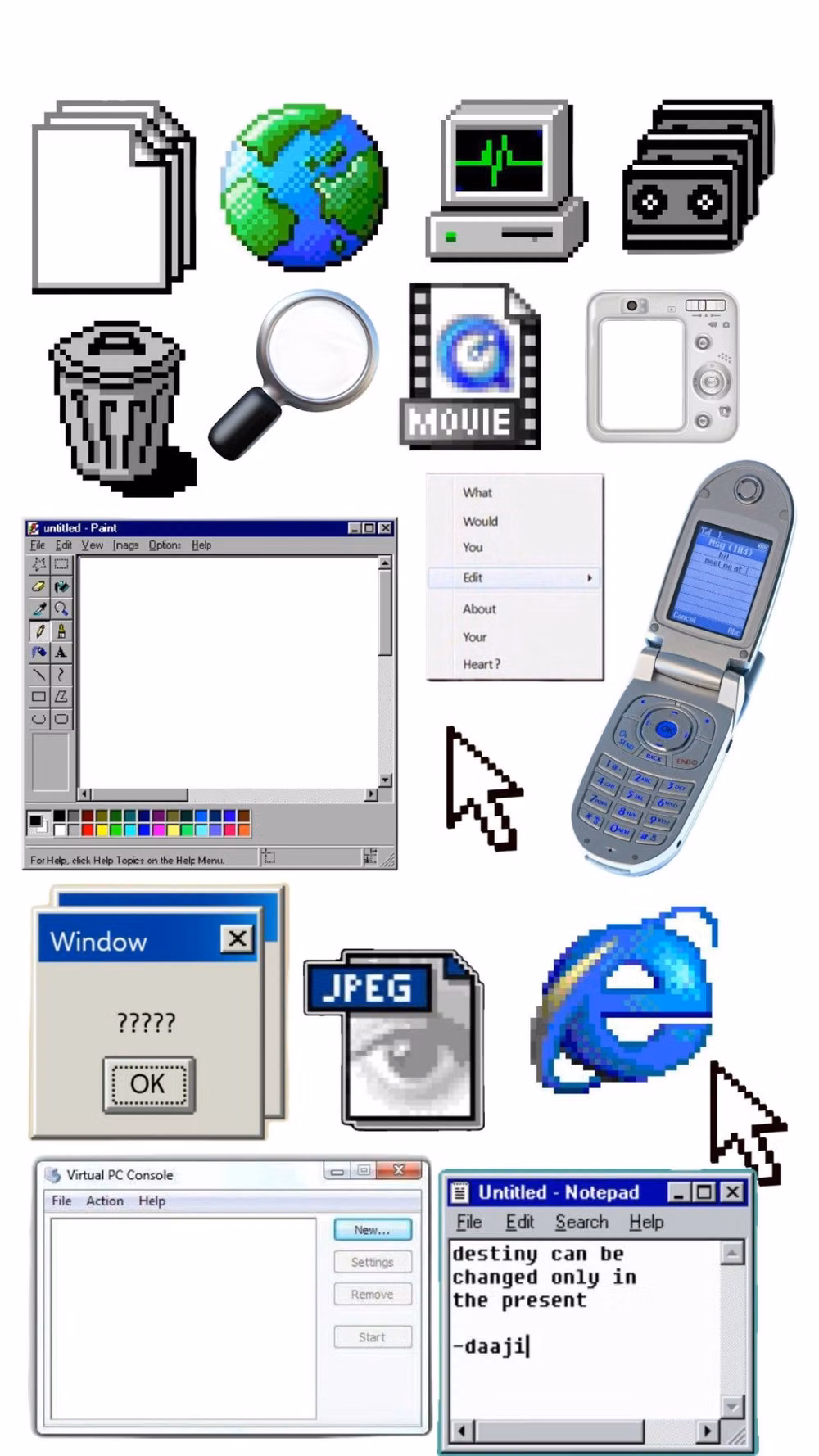 Web 1.0 / Webcore aesthetic -