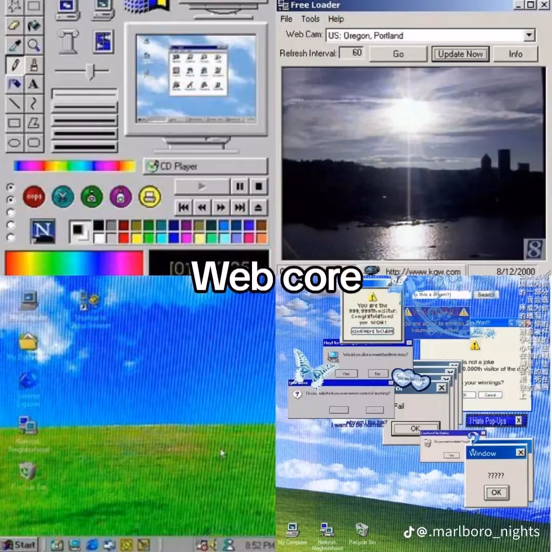 Web 1.0 / Webcore aesthetic -