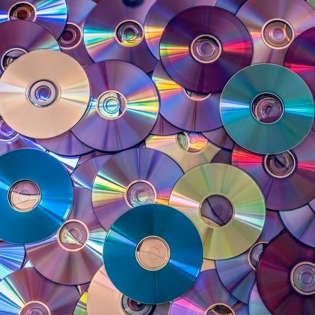 1990s CD ROM discs collection photograph -
