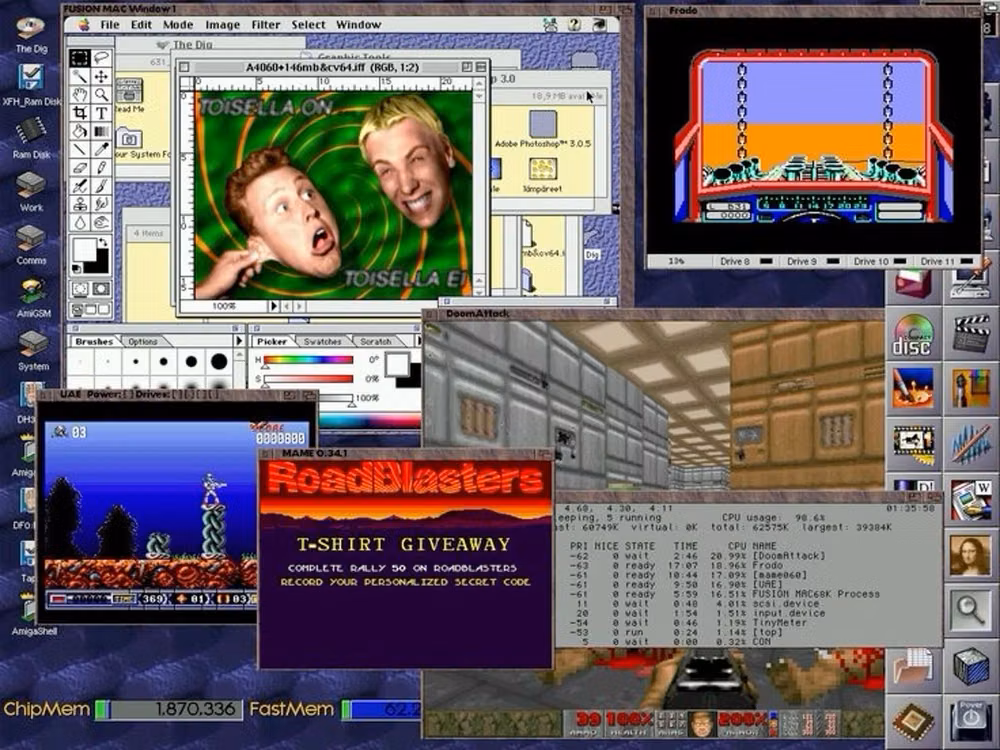 CRT monitor 1990s website photograph -