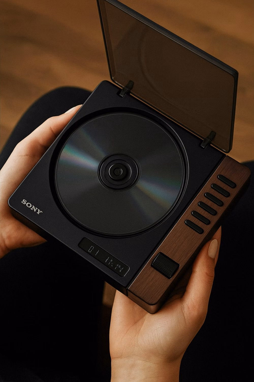 open CD player tray close up photograph -