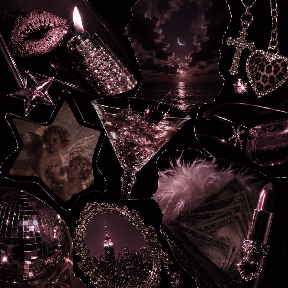 Y2K aesthetic - Dark y2k collage aesthetic for wallpaper and icon