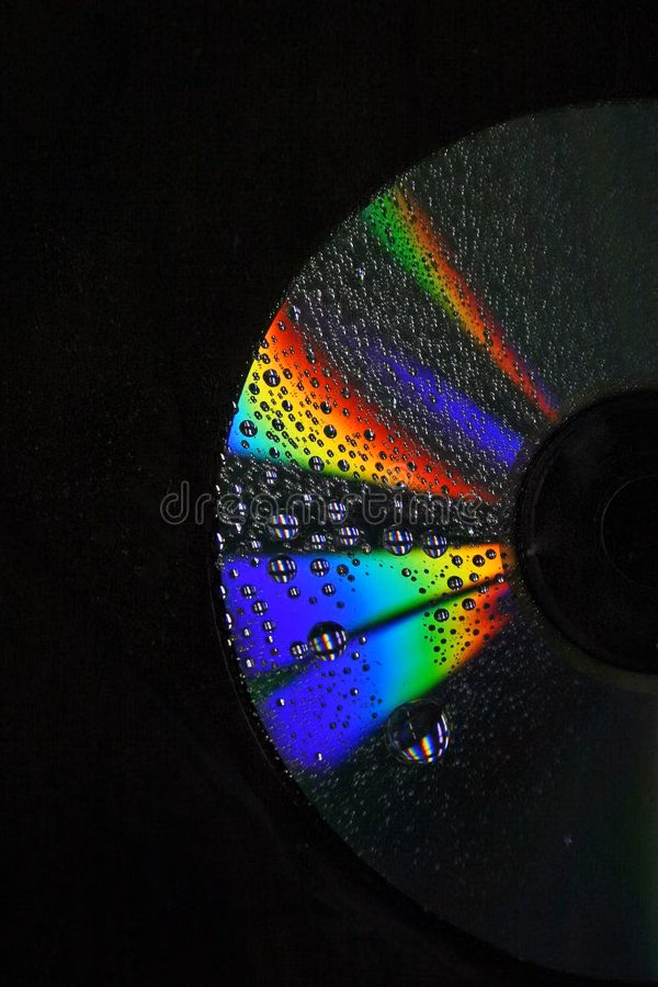 compact disc rainbow reflection macro photograph - 